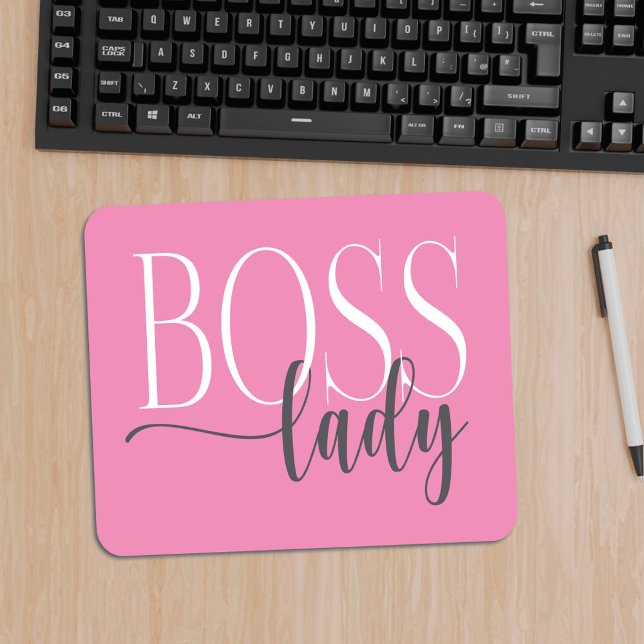 Alfombrilla De Ratón Jefe Lady Pink y Gray Mousepad (Subido por el creador)