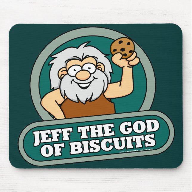 Alfombrilla De Ratón Jeff dios de las galletas Mousepad (Frente)