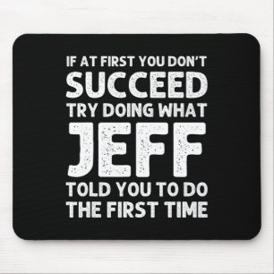 Alfombrilla De Ratón Jeff Gift Name Personalized Birthday Funny Christm