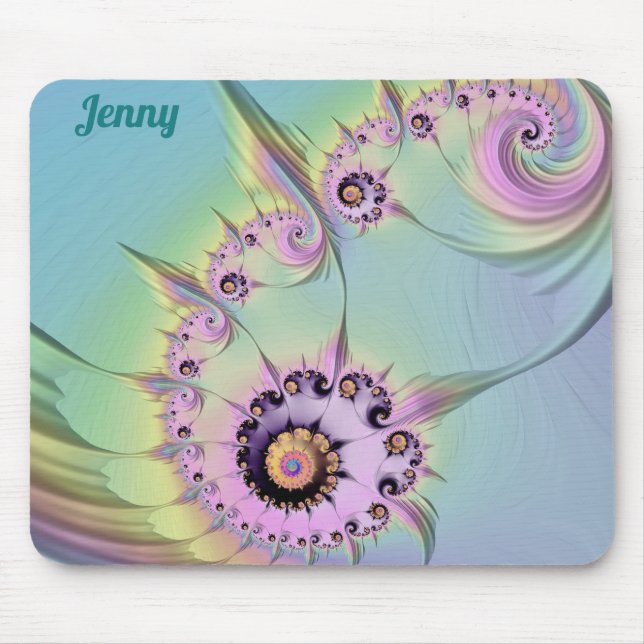 Alfombrilla De Ratón ~JENNY~ Diseño fractal 3D personalizado ~ ~ (Frente)