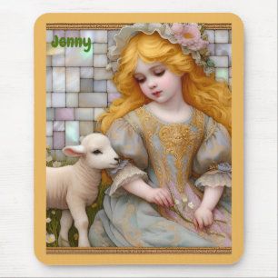 Alfombrilla De Ratón JENNY ~ Pastel Chica Piglet ~ Mousepad