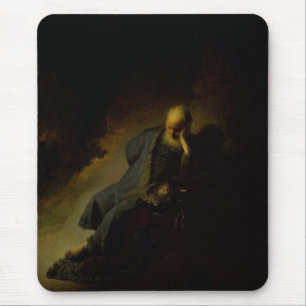 Alfombrilla De Ratón Jeremiah que lamenta de la destrucción de