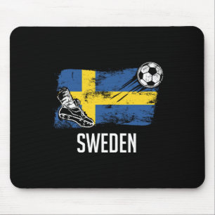 Alfombrilla De Ratón Jersey de la bandera de Suecia Equipo de fútbol su