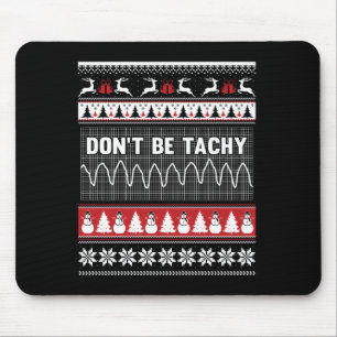 Alfombrilla De Ratón Jersey Feo de Navidad de Enfermera - No Sea Tachy 