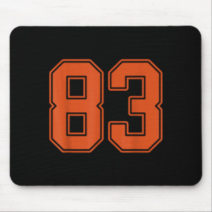 Alfombrilla De Ratón Jersey Naranja Quemada Número 83 Uniforme de Jugad