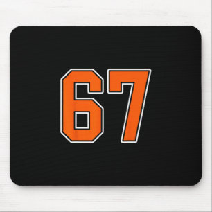 Alfombrilla De Ratón Jersey Número 67 Blanco Naranja Uniforme de Jugado