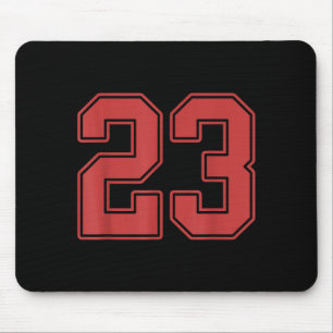 Alfombrilla De Ratón Jersey Número Rojo 23 Uniforme de Jugador #23
