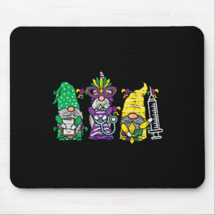 Alfombrilla De Ratón Jester Gnomes Enfermera Mardi Gras Mujeres Rn Icu