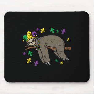 Alfombrilla De Ratón Jester Sloth Lazy Day Animal Cute gracioso Mardi G