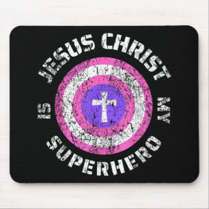Alfombrilla De Ratón Jesucristo es mi superhéroe Jesús