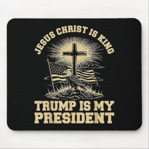 Alfombrilla De Ratón Jesucristo es Rey Trump es Mi Presidente