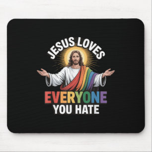 Alfombrilla De Ratón Jesús Ama A Todos Los Que Odio