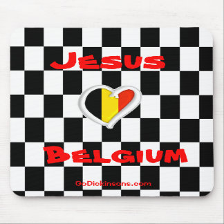 Alfombrilla De Ratón Jesús ama Bélgica Mousepad