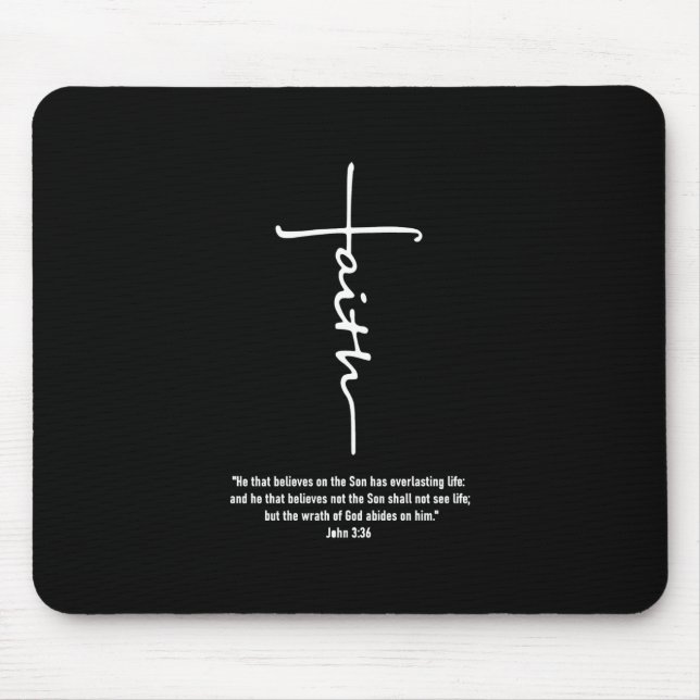 Alfombrilla De Ratón Jesús Amor| Cruz de la Fe Cristiano Jesús Dios de  (Frente)