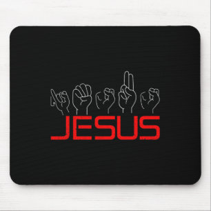 Alfombrilla De Ratón Jesús Asl Lengua de Señas Americana Cristiano Sord