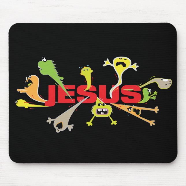 Alfombrilla De Ratón Jesús aterrador (Frente)