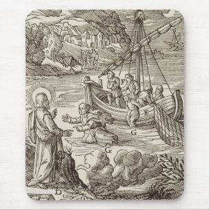 Alfombrilla De Ratón Jesús caminando sobre el agua