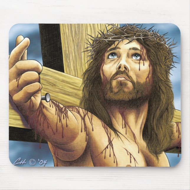 Alfombrilla De Ratón Jesús crucificó (Frente)