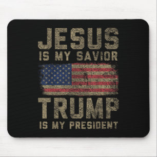Alfombrilla De Ratón Jesús Es Mi Salvador Trump Es Mi Presidente _1