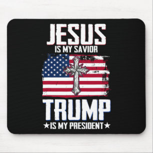 Alfombrilla De Ratón Jesús es mi salvador Trump es mi presidente 2 