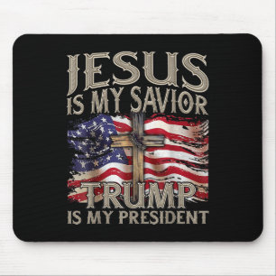 Alfombrilla De Ratón Jesús Es Mi Salvador Trump Es Mi Presidente 2024