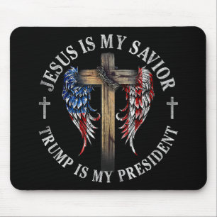 Alfombrilla De Ratón Jesús Es Mi Salvador Trump Es Mi Presidente 2024 E
