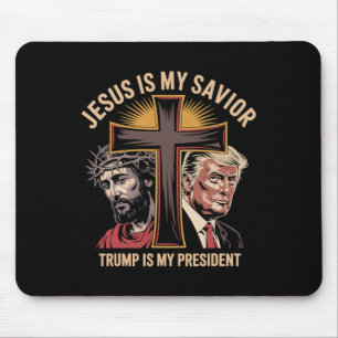 Alfombrilla De Ratón Jesús Es Mi Salvador Trump Es Mi Presidente Bíblic
