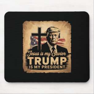 Alfombrilla De Ratón Jesús Es Mi Salvador Trump Es Mi Presidente Bíblic