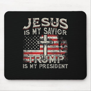 Alfombrilla De Ratón Jesús Es Mi Salvador Trump Es Mi Presidente Estado