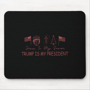 Alfombrilla De Ratón Jesús Es Mi Salvador Trump Es Mi Presidente Navida
