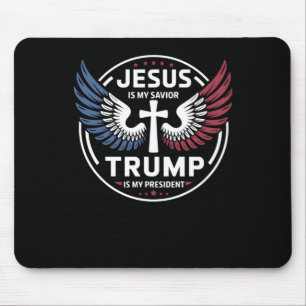 Alfombrilla De Ratón Jesús Es Mi Salvador Trump Es Mi Presidente - Patr