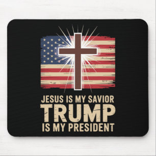 Alfombrilla De Ratón Jesús Es Mi Salvador Trump Es Mi Presidente Políti