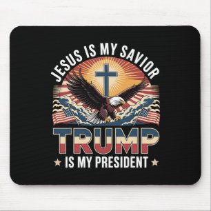 Alfombrilla De Ratón Jesús Es Mi Salvador Trump Es Mi Presidente Religi
