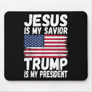 Alfombrilla De Ratón Jesús Es Mi Salvador Trump Es Mi Presidente _ Repú