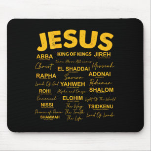 Alfombrilla De Ratón Jesús Es Rey Nombres De Dios Hebreo Jesús Cristian