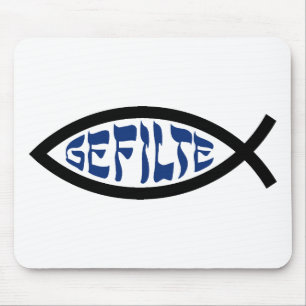 Alfombrilla De Ratón Jesus Gefilte Fish - Humor Judío de Pascua Judía