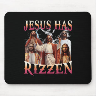 Alfombrilla De Ratón Jesús Ha Rizzen Graciosa Novedad Meme Cristiano Je