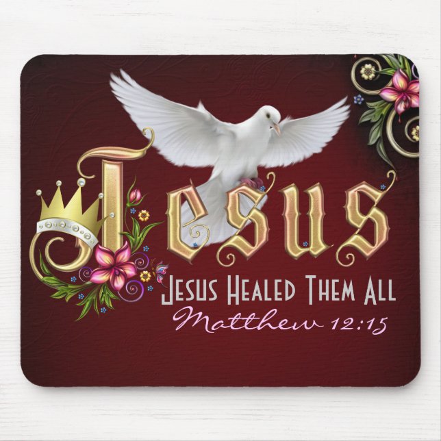 Alfombrilla De Ratón Jesus Heals Mousepad (Frente)