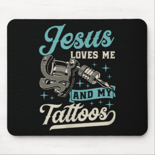 Alfombrilla De Ratón Jesús Me Ama A Mí Y A Mi Biblia Cristiana Enmarcad