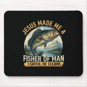 Alfombrilla De Ratón Jesús Me Hizo Un Pescador De Hombres Vintage Crist