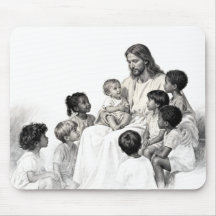 Jesús sentado con niños