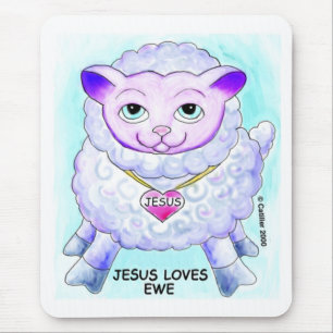 Alfombrilla de ratón Jesús te ama 