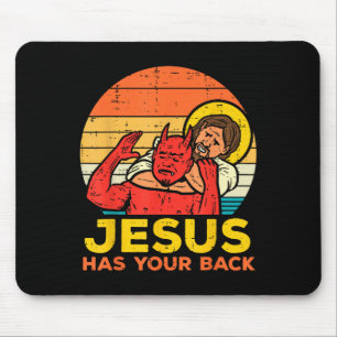 Alfombrilla De Ratón Jesús Tiene La Espalda - Escaramuza Retro De Jesús