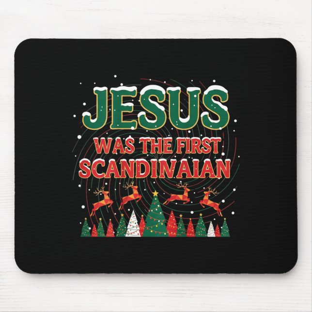 Alfombrilla De Ratón Jesus Was The First Ecrow Ugly Sweater Style  (Frente)