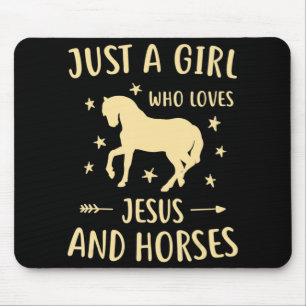 Alfombrilla De Ratón Jesús Y Caballos Regalos De Caballos Para Mujeres