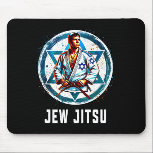 Alfombrilla De Ratón Jew Jitsu Karate Funny Hanukkah Jiu Jitsu Martial