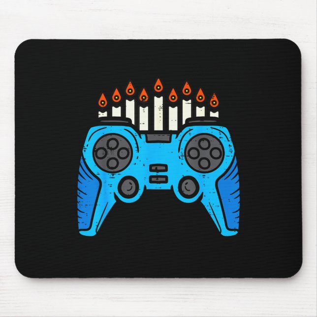 Alfombrilla De Ratón Jewish Video Game Gamer Hanukkah Chanukah Men Boy  (Frente)