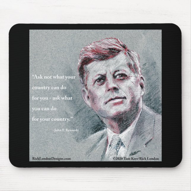 Alfombrilla De Ratón JFK & cita (Frente)