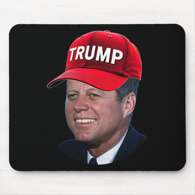 Alfombrilla De Ratón Jfk Usando El Gorra De Trump Funny John F Kennedy  (Frente)