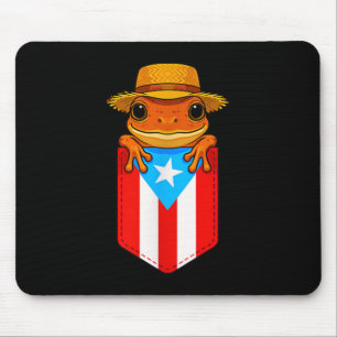 Alfombrilla De Ratón Jibaro Coqui Frog Bandera Boricua